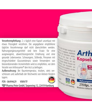 Arthrosamine Joint Capsules - High-Dose Glucosamine & Chondroitin for Smooth Joints - 270 Pieces | Original Pharmacy Product - Buy Online on GoSupps.com