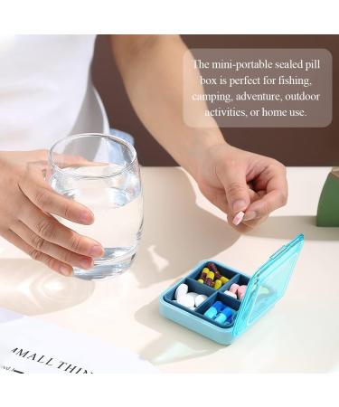 Berglander Travel Pill Organizer (Pack of 3) | Waterproof & Portable Medicine Case - 4 Compartments for Daily Vitamins & Fish Oil - Buy Online on GoSupps.com