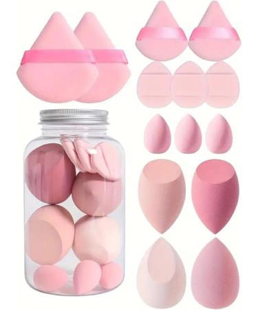Make Up Sponge Set Triangle Makeup Powder Puff Face Sponge Powder Puff Washable Reusable Sponge Foundation Blending Beauty Sponge Makeup Powder Puff Wet Dry Make Up Tool pink - Buy Online on GoSupps.com