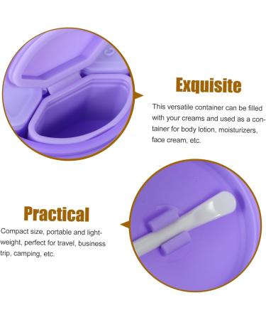 Beaupretty 5 Sets Cream box empty container travel container for cream makeup cream jar travel empty cream jar salve jar cosmetic lotion bottle Silica gel Storage Box vacation purple face - Buy Online on GoSupps.com
