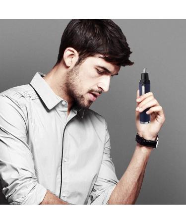 Buy USB Rechargeable Ear & Nose Hair Trimmer for Men & Women - Waterproof Professional Stainless Steel Clipper (Blue - Buy Online on GoSupps.com