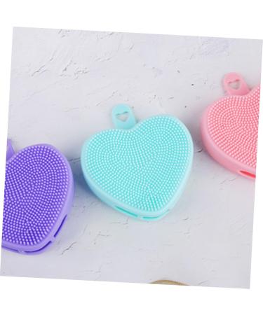 VINTORKY Heart Shaped face Brush Manual Exfoliating Brush Handheld Facial Cleansing Brush face Cleansing Brush Scrubber Manual Facial Cleansing Brush Double Sided face Brush Washing Device 9.8x8.4cm - Buy Online on GoSupps.com