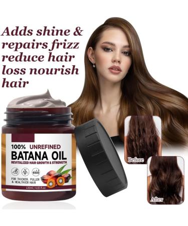 WAWJ Batana Oil for Hair Growth Thicker and Fuller Hair Organic and Pure Batana Oil Improves the Appearance of Hair and Skin - Buy Online on GoSupps.com