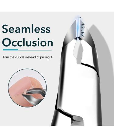 Professional Stainless Steel Cuticle Nippers - 7mm Full Jaw Cuticle Trimmer for Nails | Manicure Tool - Buy Online on GoSupps.com