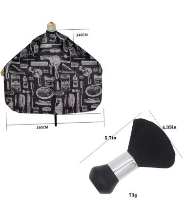 FRCOLOR 1 Set Brush Cape Set Barber Cape for Men Hairdressing Cape Hair Stylist Capes Hair Salon Cape Mens Apron Haircut Brush Dress Suits for Men Neck Duster Spa Smock Fabric Man 150X120CM - Buy Online on GoSupps.com