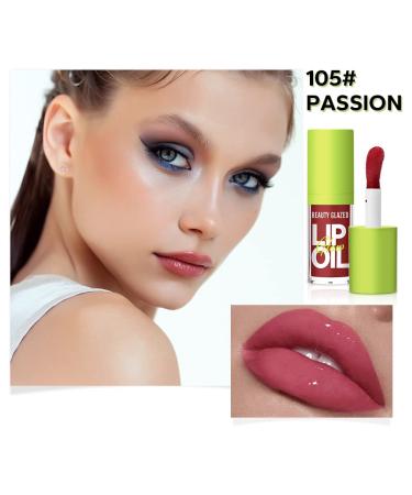 Beauty Glazed Big Brush Head Lip Oil - Ultra-Hydrating & Nourishing Gloss for Shiny, Vegan Lips - Non-Sticky Formula (105 PASSION & 106 FUSE 2) - Buy Online on GoSupps.com