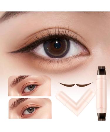 Eyeliner Stamp Double Rotatable Eyeliner Stamp Waterproof Smoddleofs LLong Lasting Eyeline Pen Lazy Stencils Eyeliner Tool for Beginners Braun - Buy Online on GoSupps.com