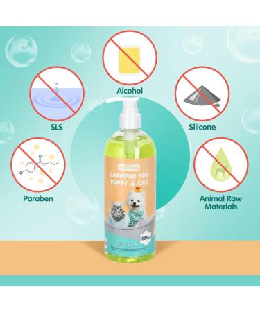 Nobleza Puppy Shampoo - Mild Safe & Non-Toxic Dog & Cat Shampoo for Smooth Fur & Odor Control with Coconut Fragrance (500ml) - Buy Online on GoSupps.com
