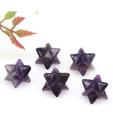 Natural Crystal Rough 13mm Star Shape Natural Quartz Gem Protection for DIY Jewelry Decoration Supplies (Color : Amethyst Size : 5pcs) 5pcs Amethyst