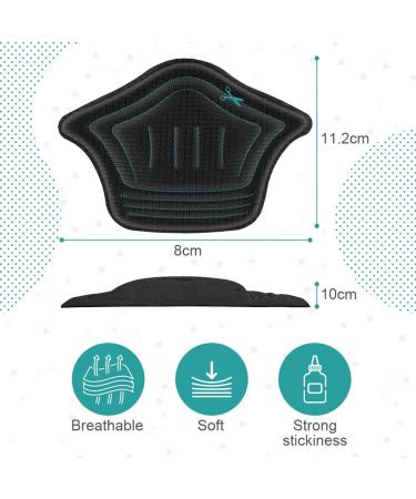 ACWOO 8pcs Heel Grips Shoe Pads Strong Adhesive Cushion Inserts for Men and Women - 10mm Thick Comfort Heel Cushion Pad - Anti Blister Shoe Liners - Buy Online on GoSupps.com