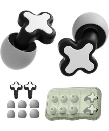 Swimming Ear Plugs - Reusable Silicone Ear Plugs for Noise Reduction | Sleeping Ear Plugs for Concerts Swimming Airplane Musicians Motorcycle Serut Black - Buy Online on GoSupps.com