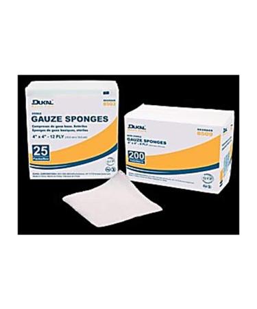 Dukal DUK 8500 Basic Gauze Sponge Sterile 8-Ply 2" Width 2" Length (Pack of 3000)