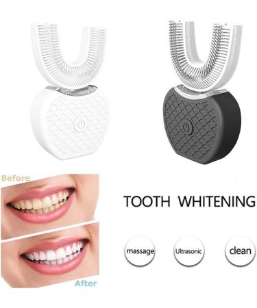 Nano Cold Light Teeth Whitening Kit - 2-in-1 Professional at Home Teeth Whitening System, IPX7 Waterproof Portable Toothbrush - Black - Buy Online on GoSupps.com
