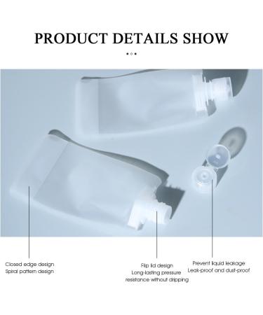 Portable Liquids Bottle - Pet Refillable Flat Pouch Travel Bottle Accessories 30ml/50ml/100ml Leak-Proof Traveling Size Empty Squeeze Bag for Lotion Shampoo Soap Liquid - Buy Online on GoSupps.com