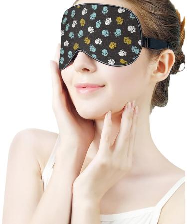 Doodle Dog Paw Sleep Mask for Women | Adjustable Eye Shades Cover | Comfortable & Stylish Sleeping Mask - Buy Online on GoSupps.com