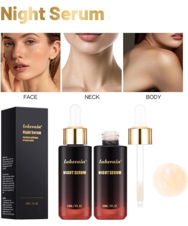Night Serum Face Serum Skin protection Smooth Reduce Wrinkles Moisturize the skin - Buy Online on GoSupps.com