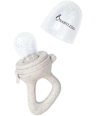 BABYLEDO Baby Fruit Pacifier & Teething Ring for Fruit & Vegetables - Alpaca Beige Teething Aid - Buy Online on GoSupps.com
