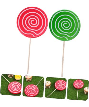 Alipis 4 Pcs Fake Lollipop Props Decor Christmas Lollipop Props Giant Prop Giant Candy Peg with Hook Realistic Candy Props Kid Toys Lollipop Cake Decorations Child Wooden Ornaments Drinks - Buy Online on GoSupps.com