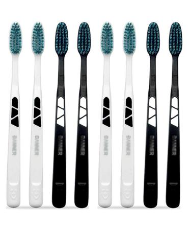 WXPJMDFC toothbrush toothbrush with a wavy brush head design manual toothbrush for deep cleaning stain and plaque removal men's toothbrushes 8 pieces of body care