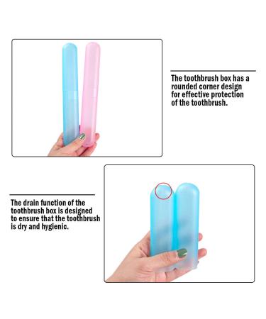 Travel Toothbrush Case - Portable Plastic Holder (7 Pack) | Mixed Color Travel Storage for Toothbrushes - International Shipping Available - Buy Online on GoSupps.com