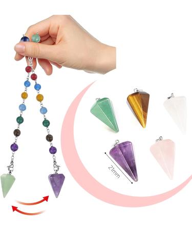 Green Aventurine Healing Crystal Pendulum - Chakra Pendant for Meditation and Divination - Buy Online on GoSupps.com