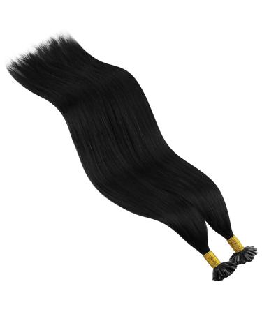 Youngsee 40 cm Black U Tip Hair Extensions - Real Hair Bonding Smooth & Glossy - 50g Hot Fusion #1 - Buy Online on GoSupps.com