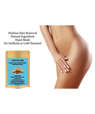 Vegan Hair Removal Mask | Sandalwood Depilatory for Sensitive Skin | Organic Facial Hair Removal for Men & Women | Pubic Bikini & Leg Powder Waxing - Buy Online on GoSupps.com