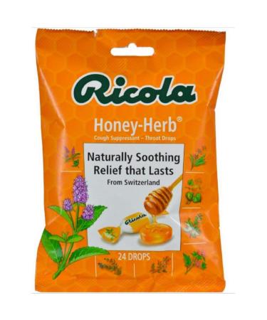 Ricola Throat Drops Natural Honey Herb 24 Each (Pack of 7)7