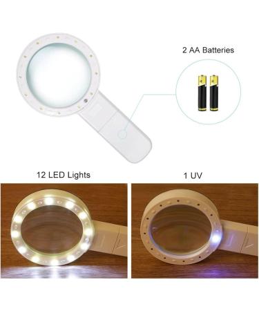 Professional 10 x Professional 12 Pocket Magnifier LED Light 90 mm Front Lens Magnification Reading to Children Elderly Watch Full of Stars - Buy Online on GoSupps.com