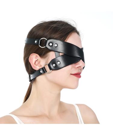 Adjustable eye mask for women and men sexy leather mask eye mask for SM