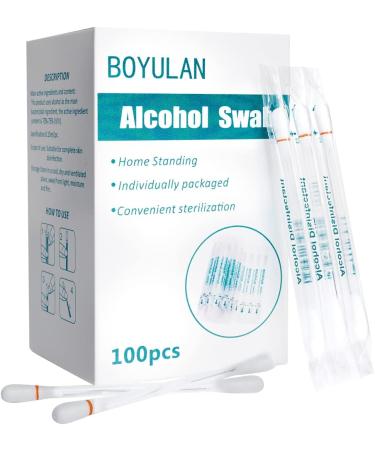 BOYULAN 100 Alcohol Swabs - Individually Wrapped Disposable First Aid Kit for Women, Men, Baby - Buy Online on GoSupps.com