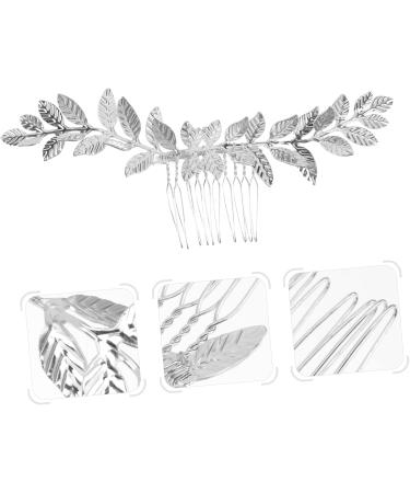 Angoily Bridal Comb for Wedding Silver Leaf Hair Comb Wedding Hair Clip Goddess Headpiece Wedding Hair Comb Silver Retro Hair Combs Bridal Hair Clip Bride Manual Hair Accessories - Buy Online on GoSupps.com