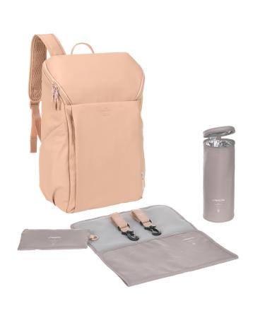 L SSIG baby changing backpack with changing mat stroller attachment and bottle holder/GRE Slender Up Backpack camel brown