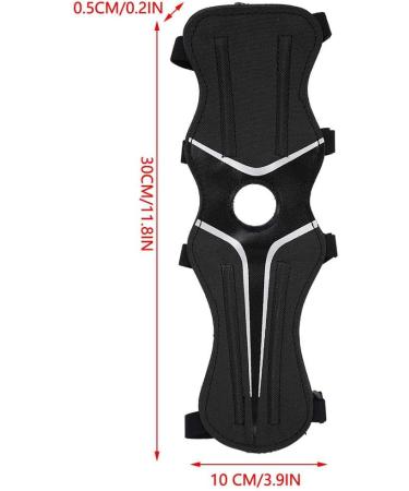 Tihebeyan Adjustable Nylon Archery Arm Guard with 4 Elastic Straps - Black - Buy Online on GoSupps.com