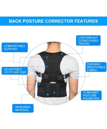 Back Posture Corrector Adjustable Back Brace Protects Lumbar Spine Support Belt Comfortable Design Pain Relief for Upper and Lower Back Waist Prevent Humpback Xl - Buy Online on GoSupps.com