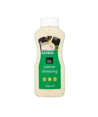 Chef's Caesar Larder Dressing, 1 Liter, This Creamy and Elegant Dressing Makes the Perfect Caesar Salad, 2-Pack