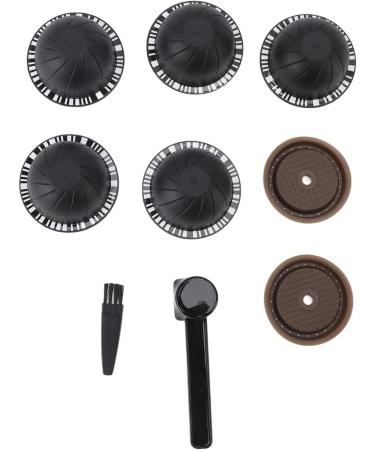 Eujgoov Kit de Dosettes de caf R utilisables 5 Pi ces Capsules de caf Rechargeables Vides avec Couvercles Cuill re Brosse pour Machines Scellage Efficace Capsules de Bricolage (BLACK) - Buy Online on GoSupps.com