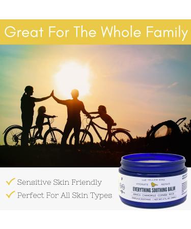 Yellow Bird Natural Soothing Foot & Body Balm - Organic Skin Moisturizer & Itch Relief Cream for Baby Diaper Care | Arnica Chamomile & Copaiba - 4oz - Buy Online on GoSupps.com