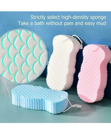 Super Soft Exfoliating Bath Sponge 2PCS - Ultra Soft Shower Sponge for Adults, Children, and Pregnant Women - Grey Spa Scrub Exfoliator - Dead Skin Remover - Buy Online on GoSupps.com