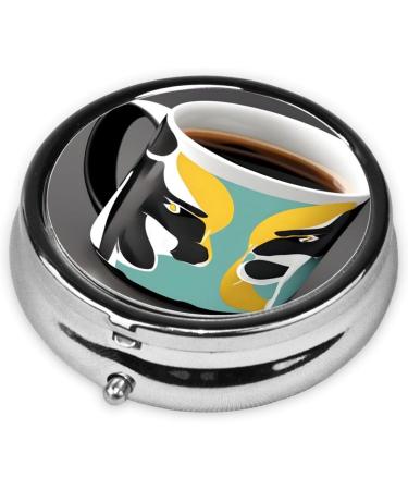 Buy Mug Coffeeround Pill Box | 3 Compartment Portable Travel Organizer for Purse & Pocket - International Shipping Available - Buy Online on GoSupps.com