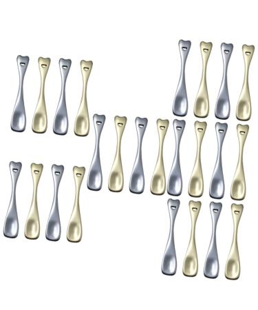 FRCOLOR 24 Pcs Spoon Mini Cosmetic Scoop Face Beauty Scoop Facial Mud Spatula Beauty Scoop for Facial Cosmetic Metal Makeup Spatula Make up Kit Mini Spatula Cream Skin Care Zinc Alloy 6.5x1.2cmx6pcs Assorted Colorx6pcs