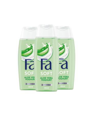 Schwarzkopf Henkel FA Shower Gel Aloe Vera Yoghurt 3 x 250 ml refreshing shower cream with mild formula and pleasant scent of aloe vera vegan 94 ingredients of natural origin 250 ml 3er Pack