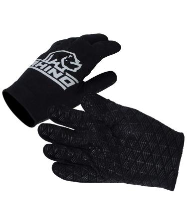 Rhino Unisex Youth Rugby Gloves Full Finger 1 Pack XSB/SB Black