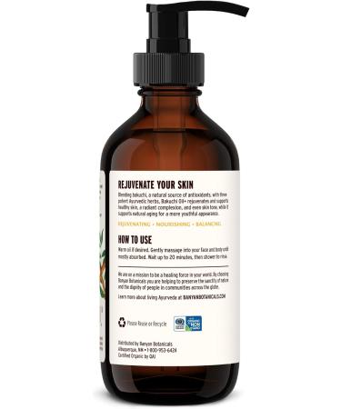 Banyan Botanicals Bakuchi Oil+ Natural Face Oil & Body Oil with Bakuchiol & Ayurvedic Herbs to Support Healthy & Radiant Skin 8 oz Non-GMO Sustainably Sourced Physician-Formulated Bakuchi Oil 8oz - Buy Online on GoSupps.com