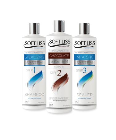Brazilian Keratin Soft Liss Chocolate Kit 8oz - Best Hair Treatment for Smooth Shiny Hair | International Shipping Available - Buy Online on GoSupps.com