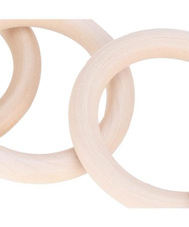 20 Pcs Baby Wooden Rings - Natural 65mm Tinkering Circles for DIY Crafts & Art | Unfinished Wood Rings for Childhood Projects - Buy Online on GoSupps.com