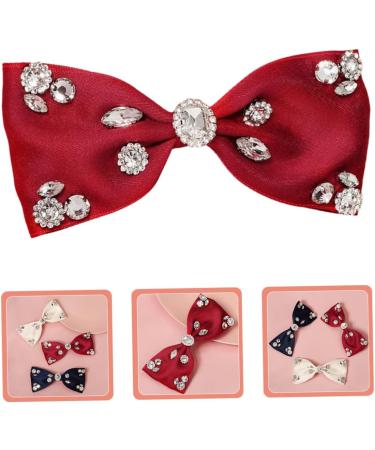 Beaupretty Hair hair clip hair bows for women Hair Bow Clips rhinestone hair barrettes hair ornaments for women headwear for women Girl Hair Accessory bow tie Headgear Acetate sheet Tie - Buy Online on GoSupps.com