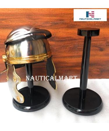 Wooden Helmet Stand - Medieval Roman Viking Mask Display Stand - Buy Online on GoSupps.com