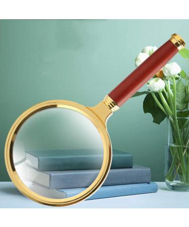 Gold Frame Magnifier HD Handheld Optical Magnifier 10 Times Child Old Reading Magnifier Plastic Plating Made in China - Buy Online on GoSupps.com