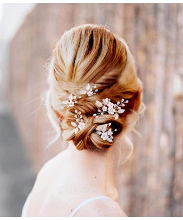 Edary Bridal Wedding Flower Hairpins - Pearl Jewelry & Silver Hair Clips for Women & Girls (5 Pack) | International Shipping - Buy Online on GoSupps.com